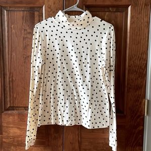 Scattered dots Turtleneck long sleeve Maeve/Anthropologie size Medium
